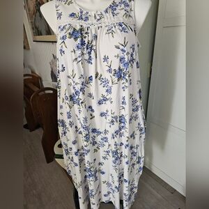 Sweetheart Nightgown Cotton Blend Midi XL Croft Barrow EUC Stretchy Cozy Pockets